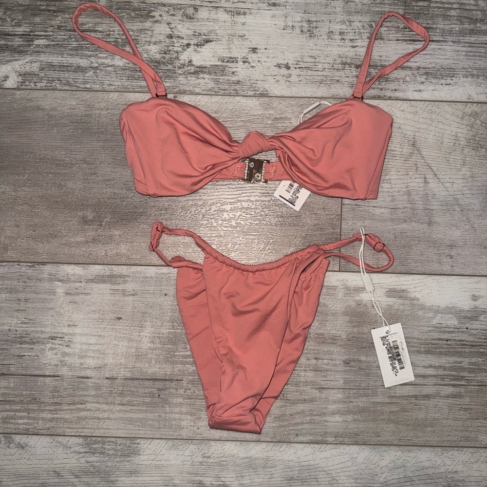 Coral Pink Women's Bikini Set